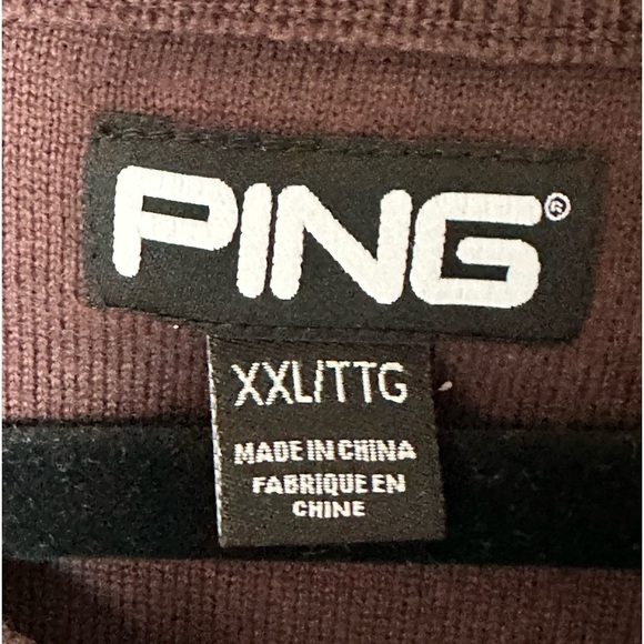 PING Golf Chocolate Brown V Neck Sweater XXL - Picture 6 of 8